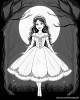 In the image, we see the princess standing confidently in a moonlit forest clearing, her elegant dress billowing around her.

*****************************************************
For image-quality properties, you will get:

- Resolution: 2048 by 2560 pixels
- Megapixels: 5.2 sRGB
- PPI: 85 ppi
- JPG Compression quality: 92 / 100

#FairyTaleArt #DigitalIllustration #FantasyArtwork #BlackAndWhiteArt #PrincessJourney #EnchantedForest #MagicalRealism #WhimsicalArt